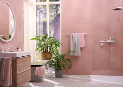 modern bathroom pink tecturis s xarita s pulsify ambiance 16x9