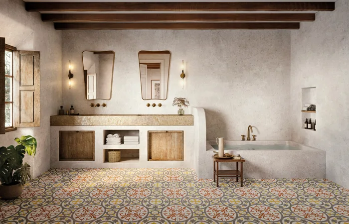 Draw Azulejos Hidráulicos de Trazos Azules sobre Blanco